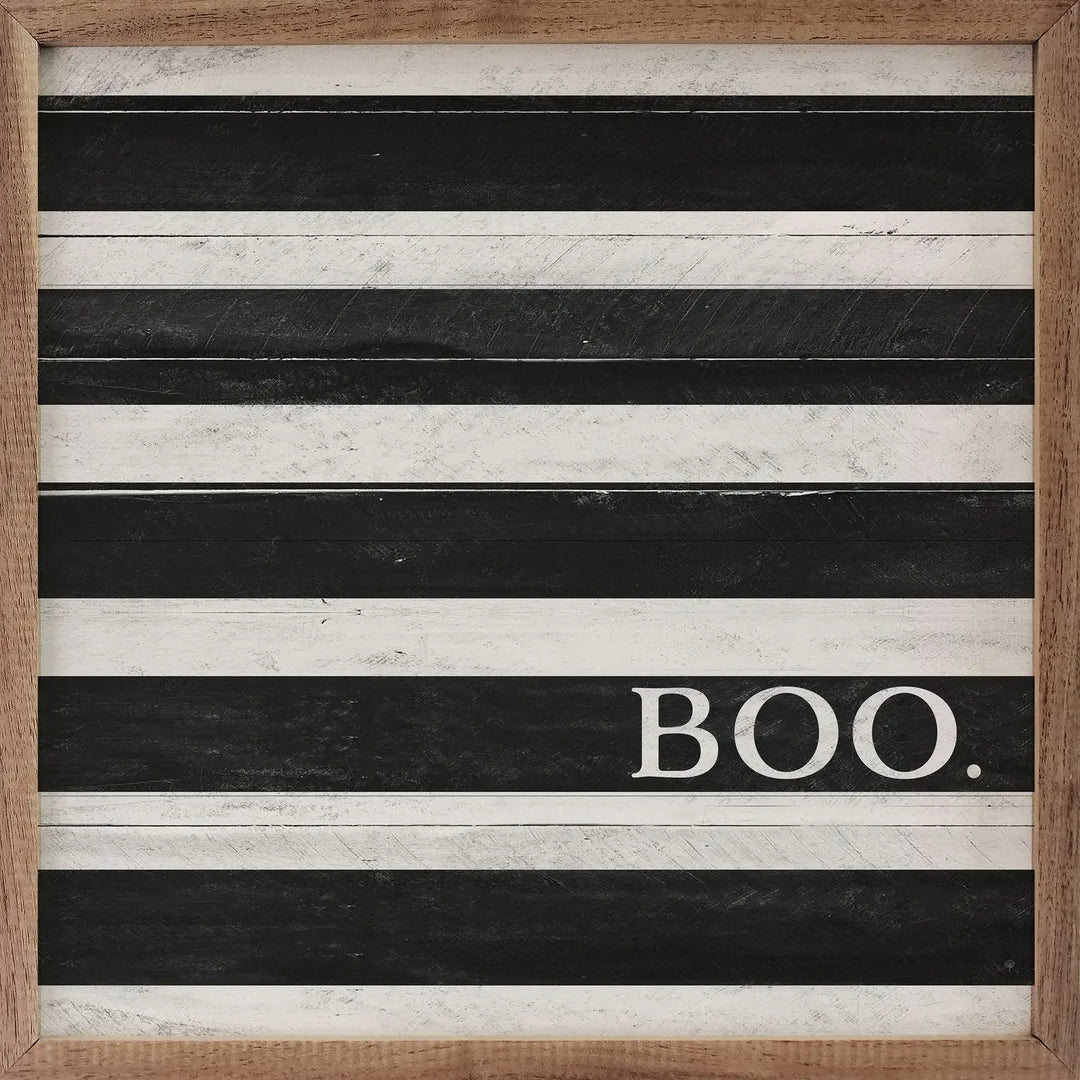 Boo White And Black Stripe