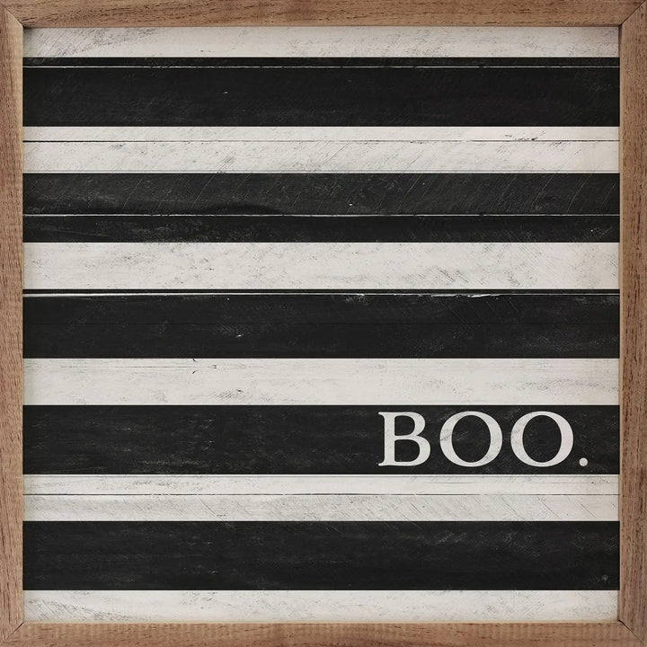 Boo White And Black Stripe