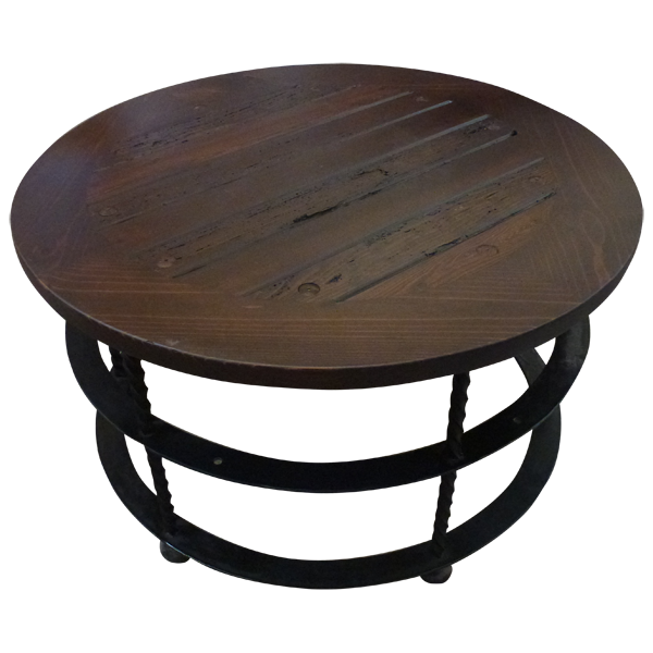 Handcrafted Western Style Circular Coffee Table