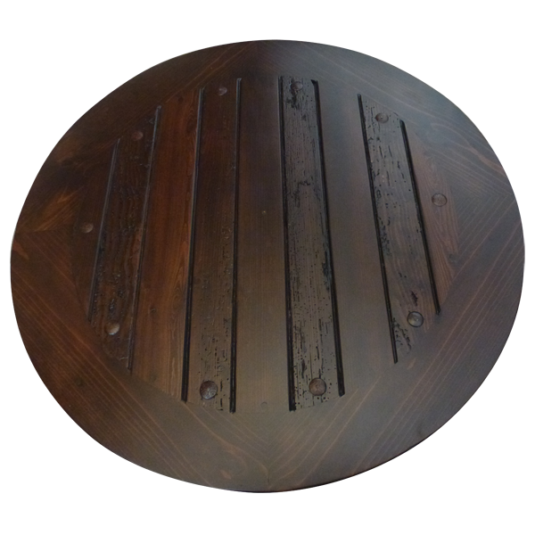 Handcrafted Western Style Circular Coffee Table