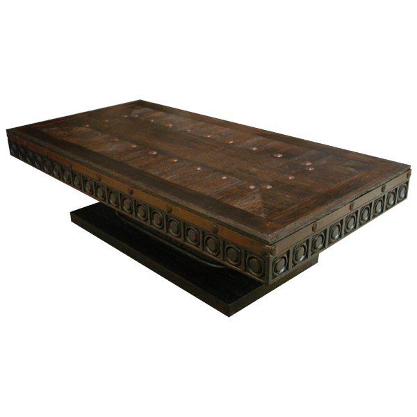 Dark Finish Handcrafted Western Style Coffee Table