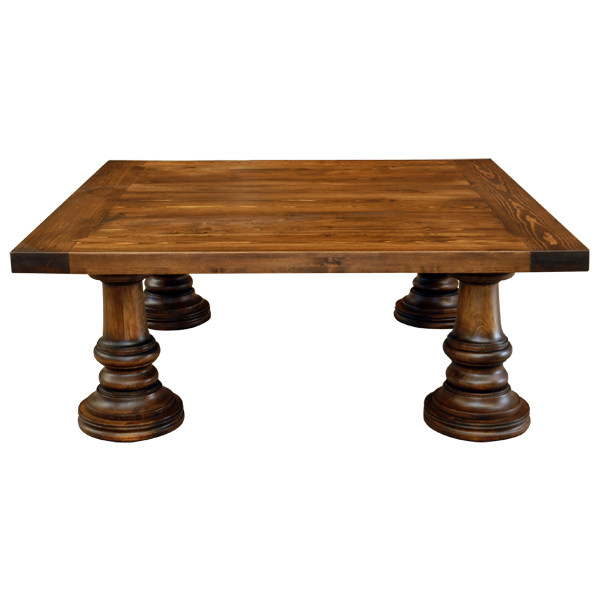 Handcrafted Solid Wood Table Set with Chairs
