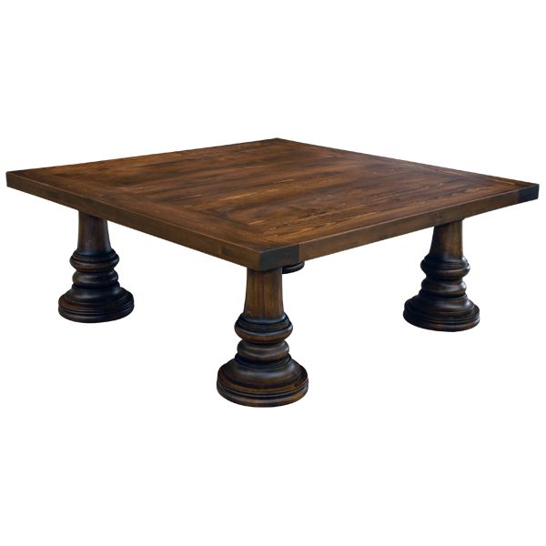 Handcrafted Solid Wood Table Set with Chairs