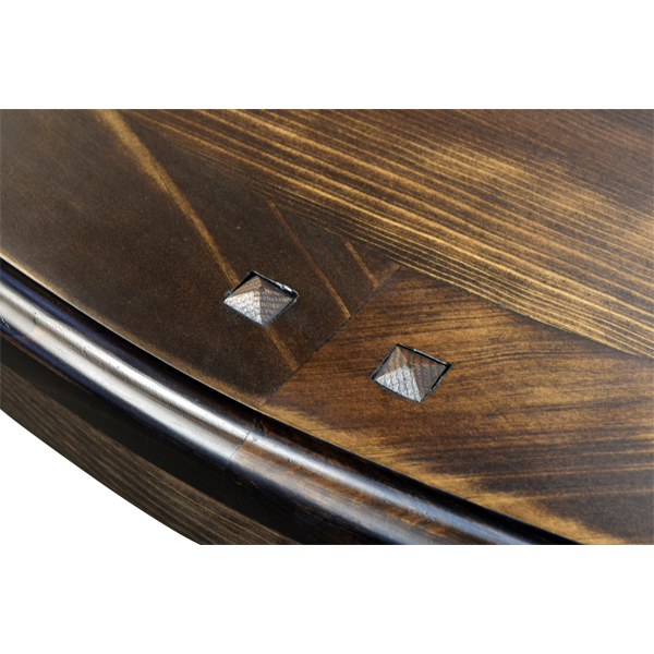 Handcrafted Western Coffee Table with Glass Top