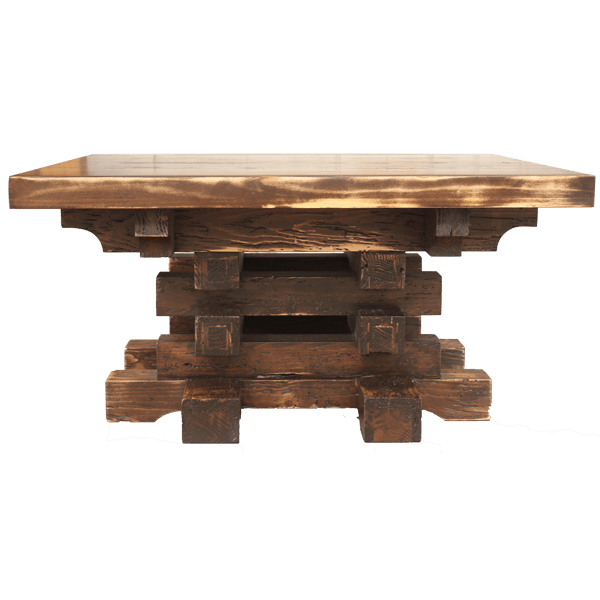 Enhance Your Home with the Rustic Charm of this Handcrafted Western Style Coffee Table