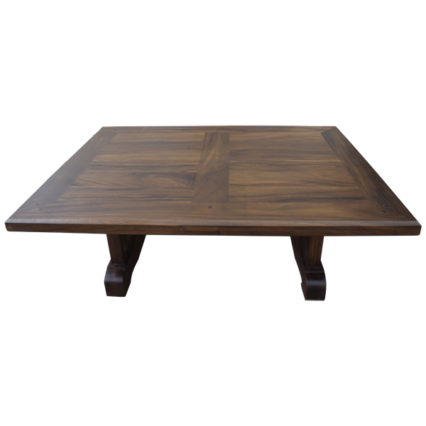 Ornate Wooden Coffee Table with Carved Details