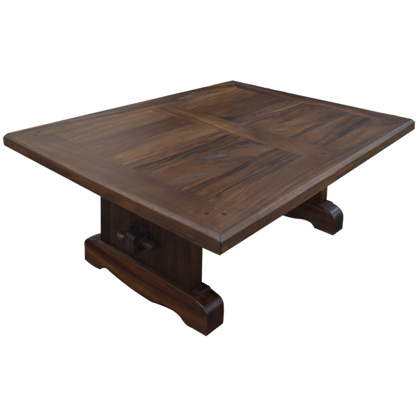 Ornate Wooden Coffee Table with Carved Details
