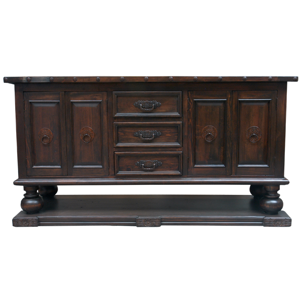 Silver Spur Transitional Credenza Table