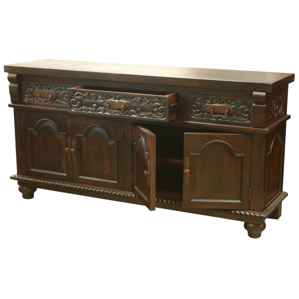Whiskey Row Transitional Credenza Table