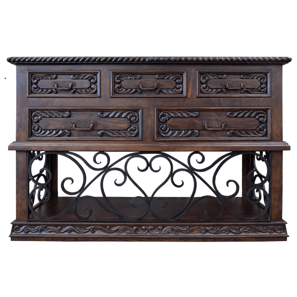 Jail Tree Transitional Credenza Table