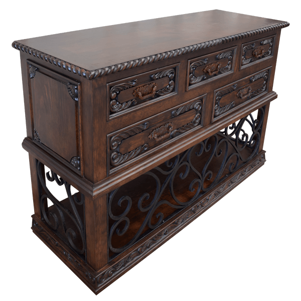 Jail Tree Transitional Credenza Table