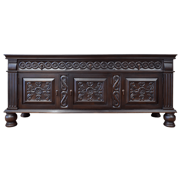 Cactus Bloom Transitional Credenza Table