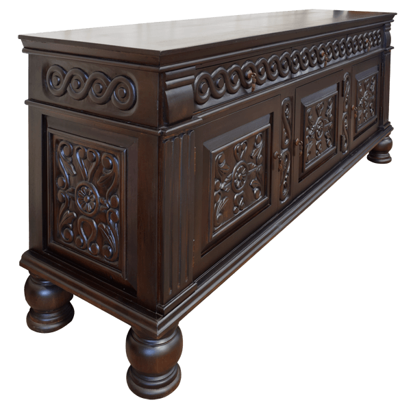 Cactus Bloom Transitional Credenza Table