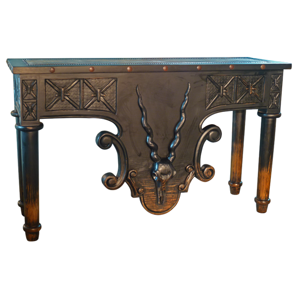 Blue Tank Console Table