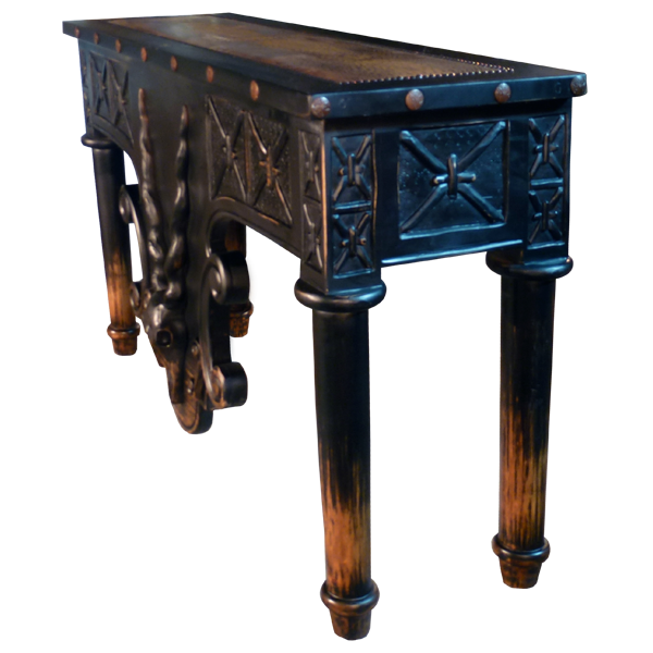 Blue Tank Console Table