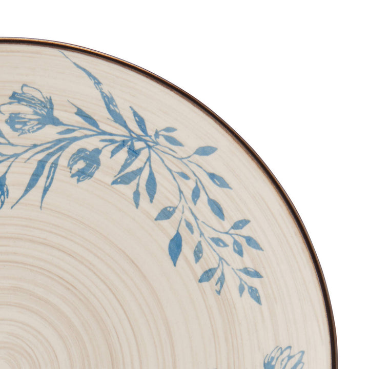 Pfaltzgraff Bella 12Pc DW Set  Blue  Brown Bx Pkg