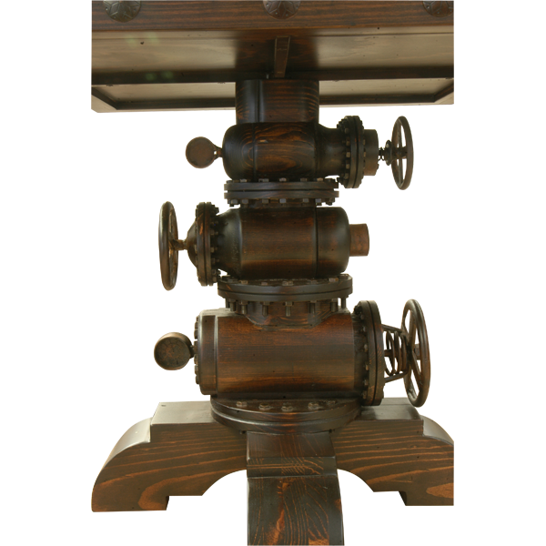 Oil Derrick Dos Handcrafted Transitional Table