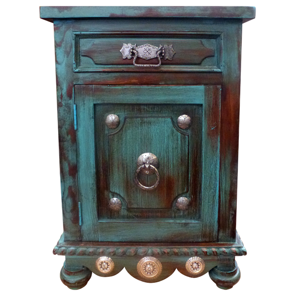 Painted Bison Occassional Table
