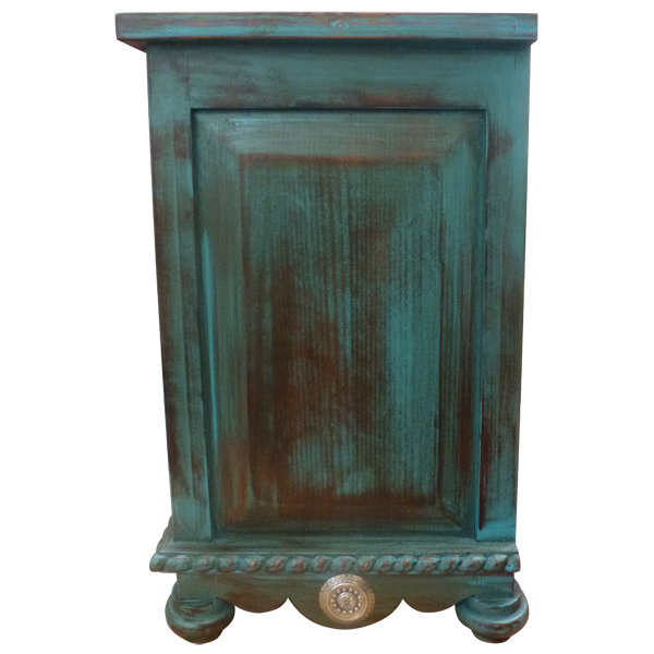 Painted Bison Occassional Table