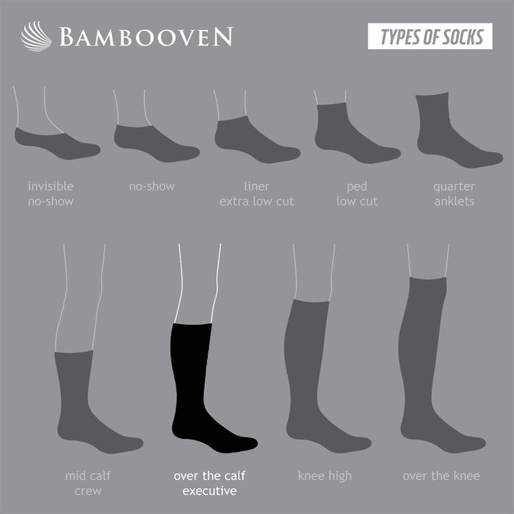 Bambooven Men’s Bamboo Dress & Trouser Socks (6 Pairs) 623