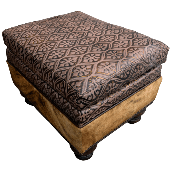 Silver Spurs Ottoman