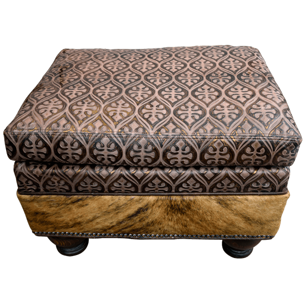 Silver Spurs Ottoman